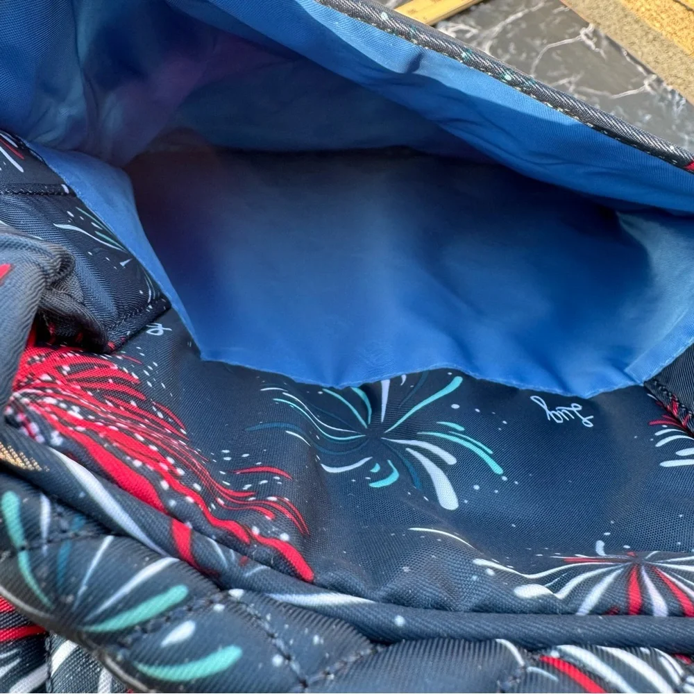 Lug Fireworks Mini Puddle Jumper Crossbody Bag Quilted Travel Luggage Carry On - Picture 7 of 10